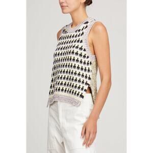 Stine Goya Greta Multicolor Knitted Sleeveless Sweater Vest Size XS